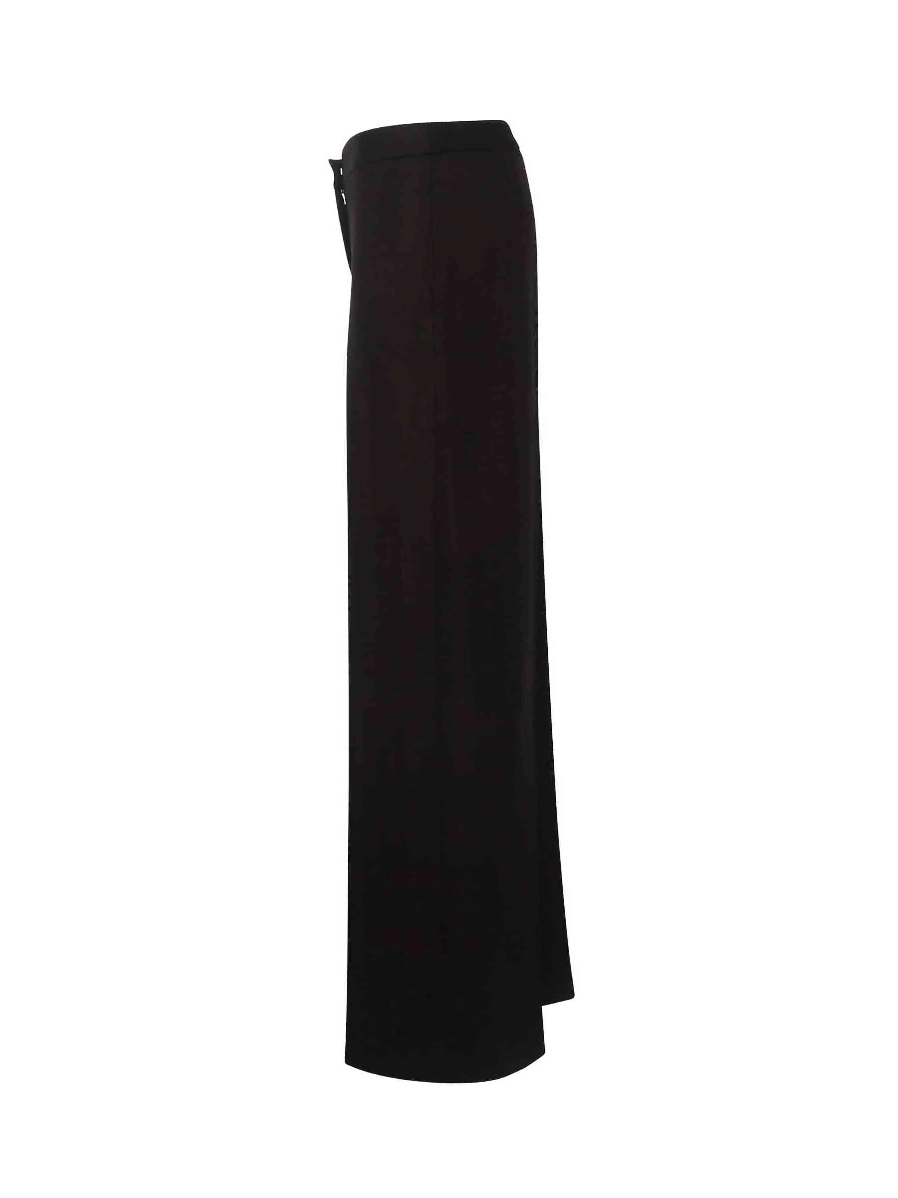 Herringbone Wide Leg Pants in Chocolate - Image 3