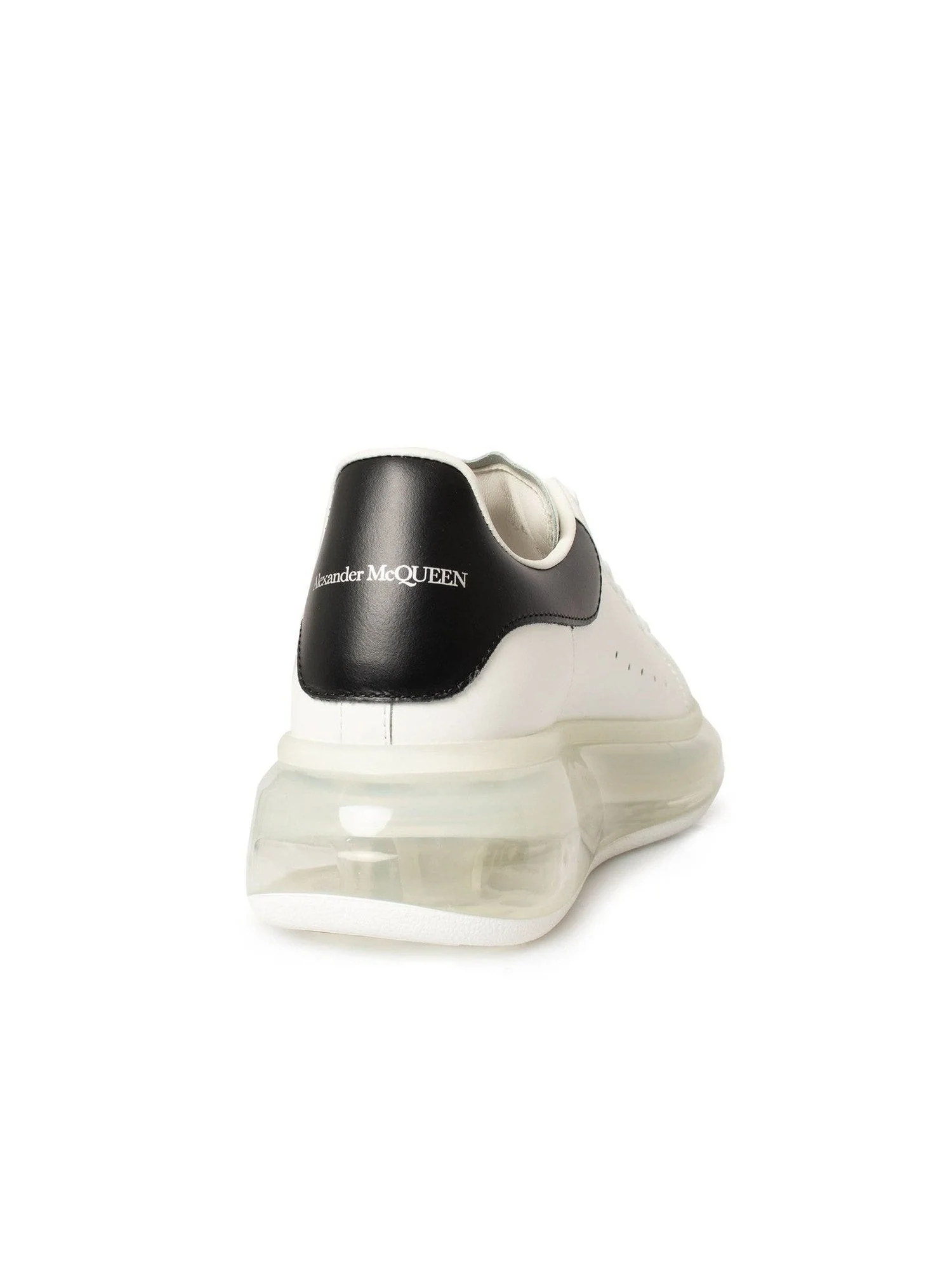 Larry Transparent Sole Sneakers in White/Black - Image 4