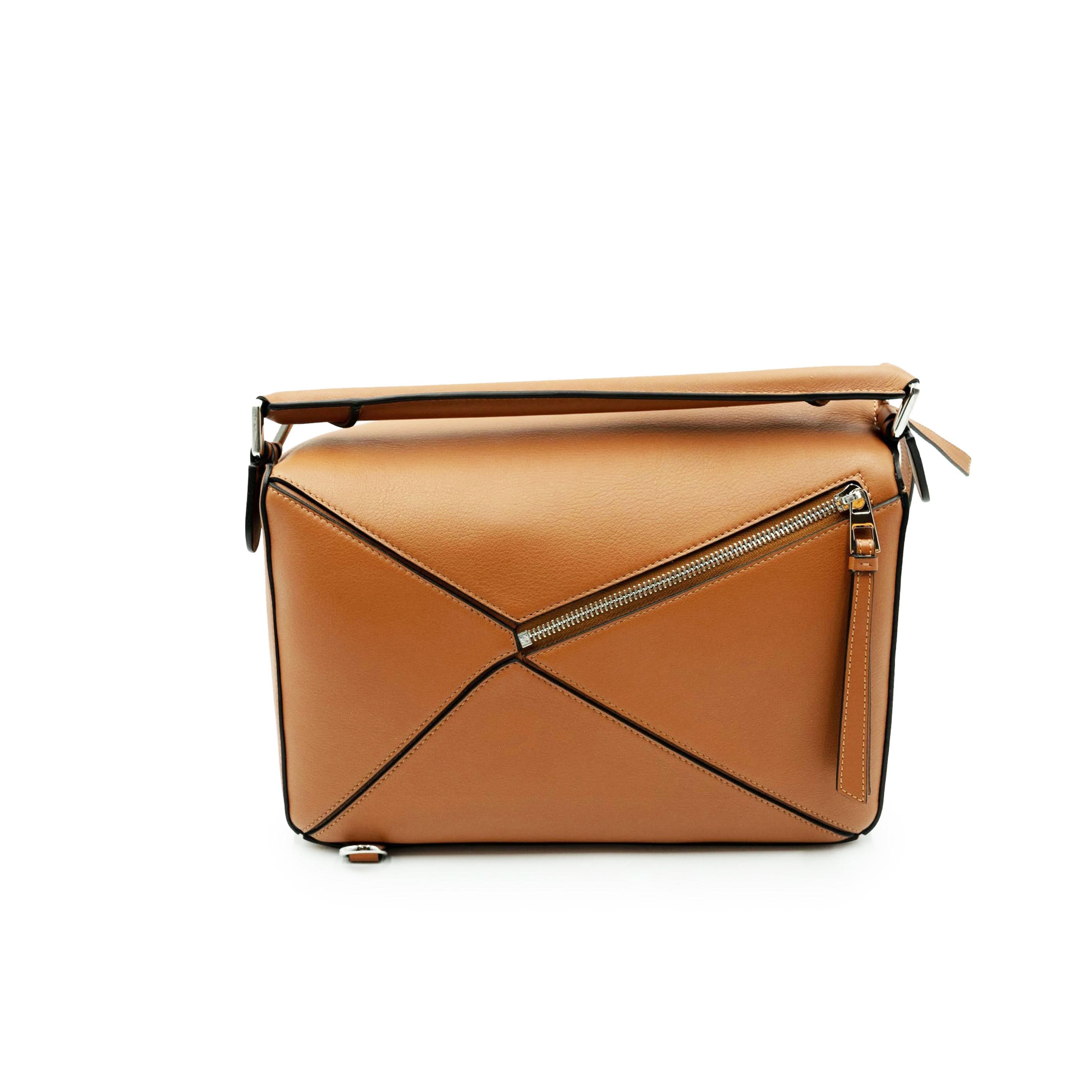 Medium Puzzle Bag in Classic Calfskin in Tan - Image 3